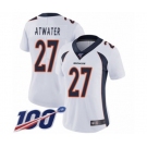 Women's Denver Broncos #27 Steve Atwater White Vapor Untouchable Limited Player 100th Season Football Jersey