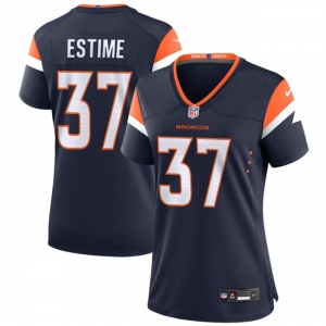 Women's Denver Broncos #37 Audric Estime Navy 2024 Alternate Football Stitched Jersey