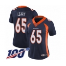 Women's Denver Broncos #65 Ronald Leary Navy Blue Alternate Vapor Untouchable Limited Player 100th Season Football Jersey