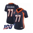 Women's Denver Broncos #77 Karl Mecklenburg Navy Blue Alternate Vapor Untouchable Limited Player 100th Season Football Jersey