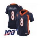 Women's Denver Broncos #8 Brandon McManus Navy Blue Alternate Vapor Untouchable Limited Player 100th Season Football Jersey