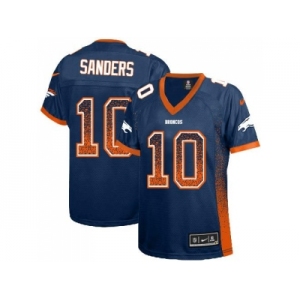 Women's Nike Denver Broncos #10 Emmanuel Sanders Blue Alternate Stitched NFL Elite Drift Fashion Jersey