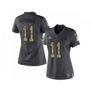 Women's Nike Denver Broncos #11 Jordan Norwood Limited Black 2016 Salute to Service NFL Jersey