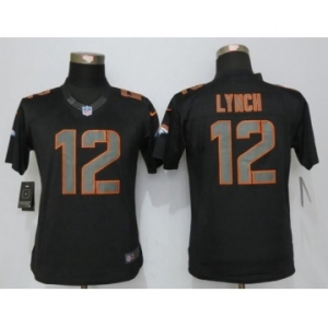 Womens Nike Denver Broncos #12 Paxton Lynch Impact Limited Black Jerseys