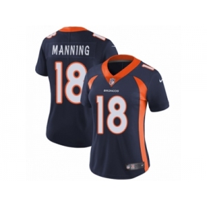 Women's Nike Denver Broncos #18 Peyton Manning Vapor Untouchable Limited Navy Blue Alternate NFL Jersey