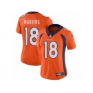 Women's Nike Denver Broncos #18 Peyton Manning Vapor Untouchable Limited Orange Team Color NFL Jersey