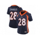 Women's Nike Denver Broncos #28 Jamaal Charles Vapor Untouchable Limited Navy Blue Alternate NFL Jersey