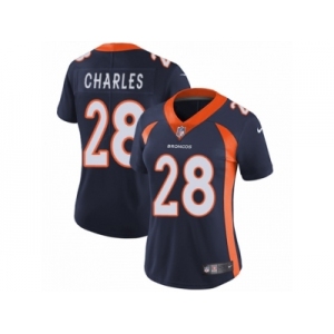 Women's Nike Denver Broncos #28 Jamaal Charles Vapor Untouchable Limited Navy Blue Alternate NFL Jersey