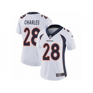 Women's Nike Denver Broncos #28 Jamaal Charles Vapor Untouchable Limited White NFL Jersey