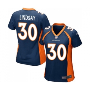 Women's Nike Denver Broncos #30 Phillip Lindsay Game Navy Blue Alternate NFL Jersey