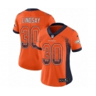 Women's Nike Denver Broncos #30 Phillip Lindsay Limited Orange Rush Drift Fashion NFL Jersey