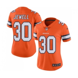 Women's Nike Denver Broncos #30 Phillip Lindsay Limited Orange Rush Vapor Untouchable NFL Jersey