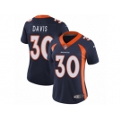 Women's Nike Denver Broncos #30 Terrell Davis Vapor Untouchable Limited Navy Blue Alternate NFL Jersey