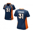 Women's Nike Denver Broncos #31 Justin Simmons Navy Blue Alternate NFL Jersey