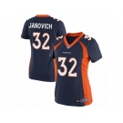 Women's Nike Denver Broncos #32 Andy Janovich Limited Navy Blue Alternate NFL Jersey