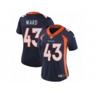 Women's Nike Denver Broncos #43 T.J. Ward Vapor Untouchable Limited Navy Blue Alternate NFL Jersey