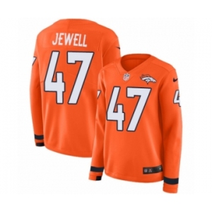 Women's Nike Denver Broncos #47 Josey Jewell Limited Orange Therma Long Sleeve NFL Jersey