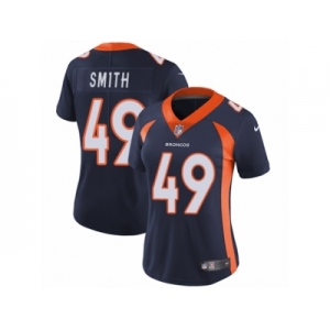 Women's Nike Denver Broncos #49 Dennis Smith Vapor Untouchable Limited Navy Blue Alternate NFL Jersey