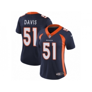 Women's Nike Denver Broncos #51 Todd Davis Vapor Untouchable Limited Navy Blue Alternate NFL Jersey