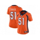 Women's Nike Denver Broncos #51 Todd Davis Vapor Untouchable Limited Orange Team Color NFL Jersey