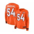 Women's Nike Denver Broncos #54 Brandon Marshall Limited Orange Therma Long Sleeve NFL Jersey