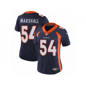 Women's Nike Denver Broncos #54 Brandon Marshall Vapor Untouchable Limited Navy Blue Alternate NFL Jersey