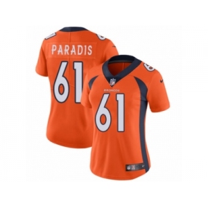 Women's Nike Denver Broncos #61 Matt Paradis Vapor Untouchable Limited Orange Team Color NFL Jersey