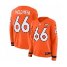 Women's Nike Denver Broncos #66 Jared Veldheer Limited Orange Therma Long Sleeve NFL Jersey