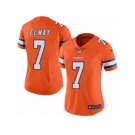 Women's Nike Denver Broncos #7 John Elway Limited Orange Rush NFL Jersey