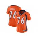 Women's Nike Denver Broncos #76 Max Garcia Vapor Untouchable Limited Orange Team Color NFL Jersey