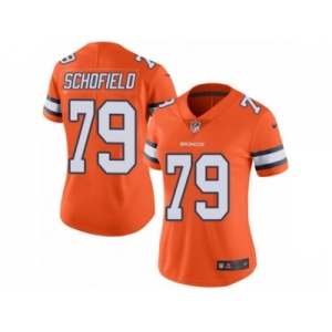 Women's Nike Denver Broncos #79 Michael Schofield Limited Orange Rush NFL Jersey