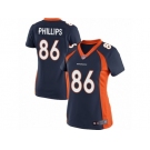 Women's Nike Denver Broncos #86 John Phillips Limited Navy Blue Alternate NFL Jersey