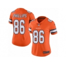 Women's Nike Denver Broncos #86 John Phillips Limited Orange Rush NFL Jersey