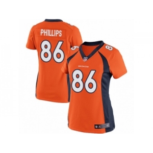 Women's Nike Denver Broncos #86 John Phillips Limited Orange Team Color NFL Jersey