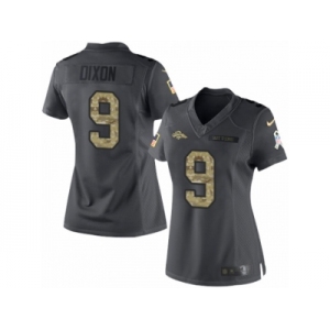 Women's Nike Denver Broncos #9 Riley Dixon Limited Black 2016 Salute to Service NFL Jersey