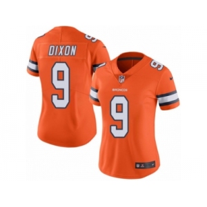 Women's Nike Denver Broncos #9 Riley Dixon Limited Orange Rush NFL Jersey