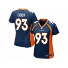 Women's Nike Denver Broncos #93 Jared Crick Game Navy Blue Alternate NFL Jersey