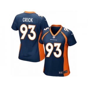 Women's Nike Denver Broncos #93 Jared Crick Game Navy Blue Alternate NFL Jersey