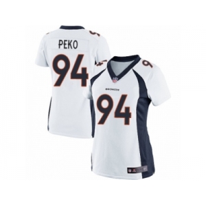 Women's Nike Denver Broncos #94 Domata Peko Limited White NFL Jersey