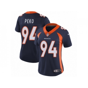 Women's Nike Denver Broncos #94 Domata Peko Vapor Untouchable Limited Navy Blue Alternate NFL Jersey