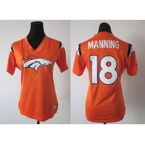 nike women nfl denver broncos #18 manning field flirt fashion orange[nike 2012]