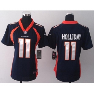nike women nfl jerseys denver broncos #11 holliday blue[new nike]
