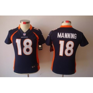 nike women nfl jerseys denver broncos #18 manning blue[nike limited]