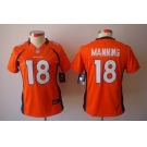 nike women nfl jerseys denver broncos #18 manning orange[nike limited]