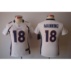 nike women nfl jerseys denver broncos #18 manning white[nike limited]