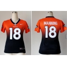 nike women nfl jerseys denver broncos #18 peyton manning orange-blue[nike drift fashion][second version]