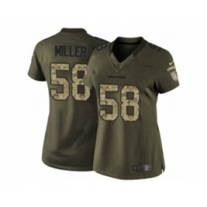 nike women nfl jerseys denver broncos #58 miller army green[nike Limited Salute To Service]