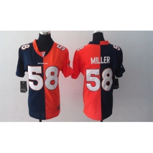 nike women nfl jerseys denver broncos #58 miller blue-orange[nike split]