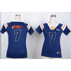 nike women nfl jerseys denver broncos #7 john elway blue[fashion Rhinestone sequins]