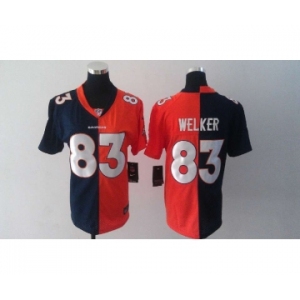 nike women nfl jerseys denver broncos #83 welker orange-blue[Elite split]